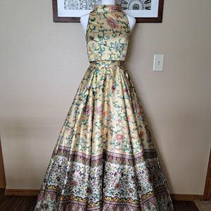 Sherri Hill Yellow Multi 2 pc Ball Gown